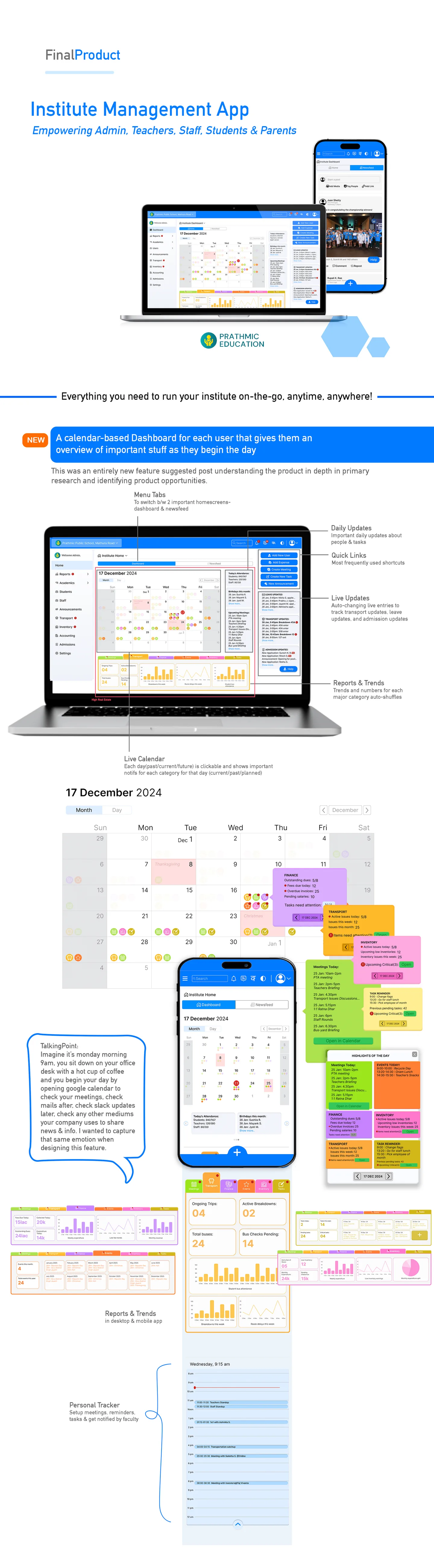 Institute Management App — full product composite