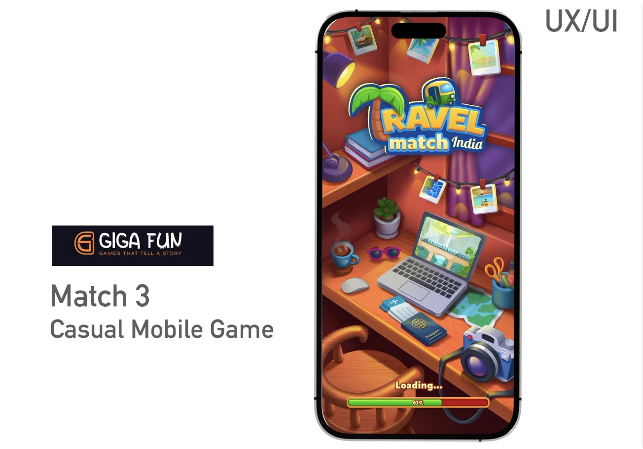 Match-3 game with travel theme