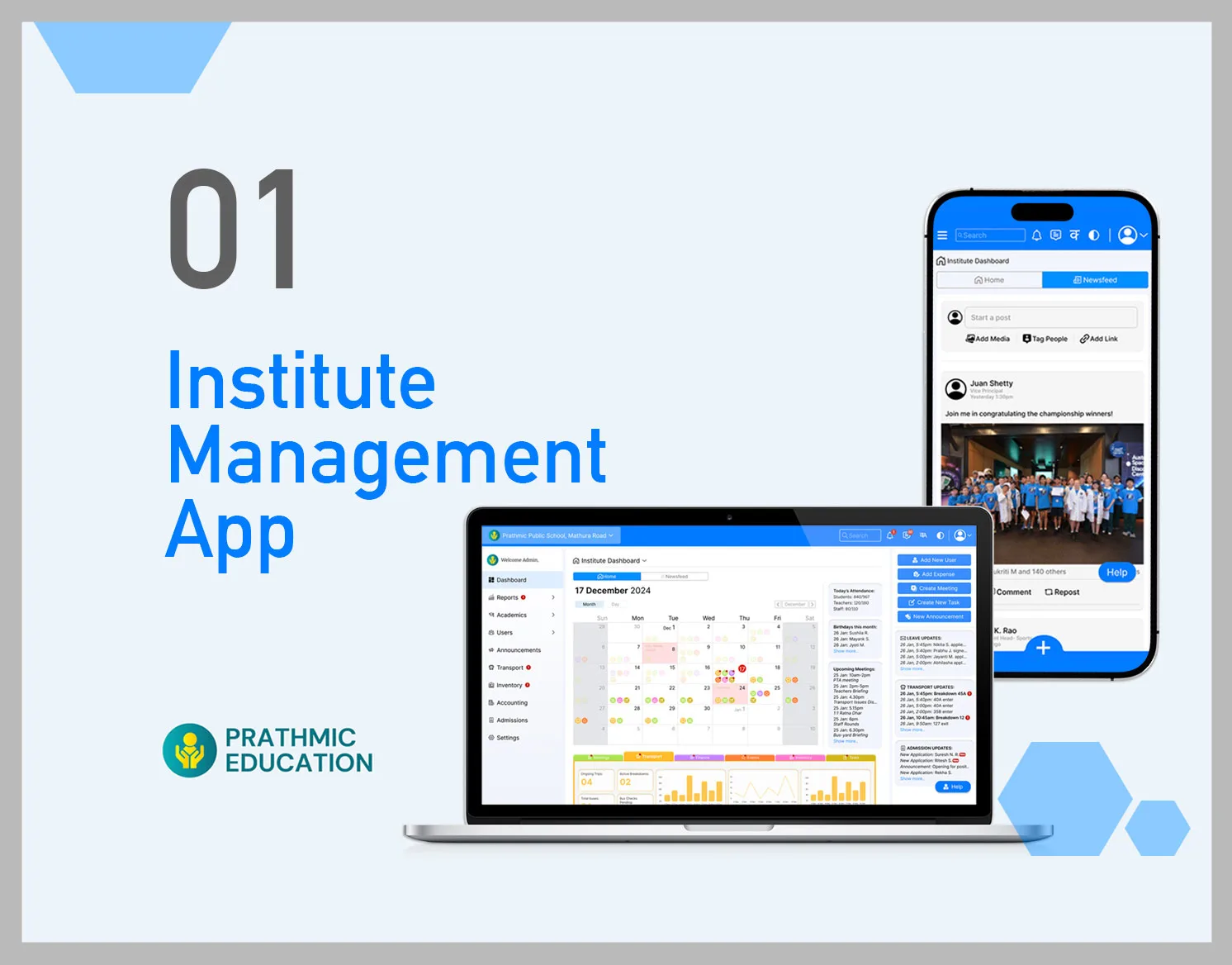 Educational SaaS dashboard system